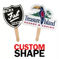 Custom Shape Hand Fan, Full Color Digital