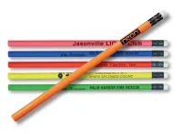 Neon Thrifty Pencil w/White Eraser (Spot Color)