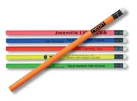 Neon Thrifty Pencil w/White Eraser (Spot Color)