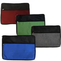 Blank Double Zipper Accessory Bag