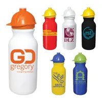 20 Oz. Value Cycle Bottle w/Safety Helmet Push 'n Pull Cap