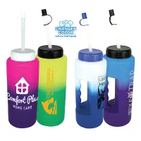 32 Oz. Mood Grip Bottle w/Flexible Straw