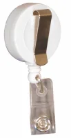Round Retractable Badge Holder w/Alligator Clip