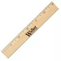 6" Clear Lacquer Beveled Wood Ruler (Spot Color)