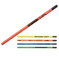 Fluorescent Pencil w/Black Eraser (Spot Color)