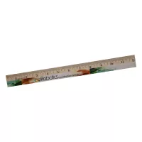 12" Clear Lacquer Wood Ruler (Full Color Digital)