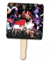 Custom Full Color Digital Stock Square Hand Fan