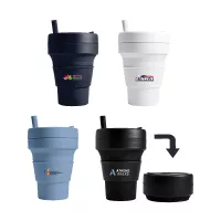 Stojo 16 Oz. Collapsible Cup (Full Color Digital)