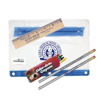 Clear Translucent School Kit with Crayon