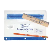 Clear Translucent School Kit with 1 Pencil