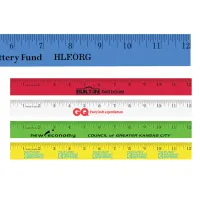 12" Enamel Wood Ruler (Spot Color)