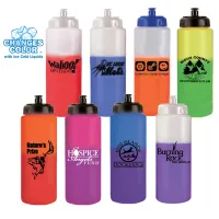 32 Oz. Mood Sports Bottle w/Push 'n Pull Cap (Spot Color)