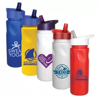 24 Oz. Cycle Bottle with Straw Cap Lid