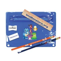 Premium Transparent School Kit with Eraser, Full Color Digital