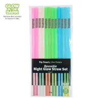 Nite Glow Reusable Straw - 12 Pack