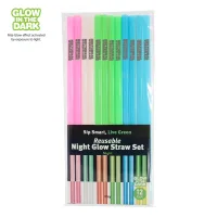 Nite Glow Reusable Straw - 12 Pack