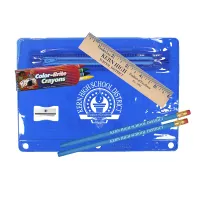 Premium Transparent School Kit with Crayons