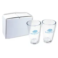 16 oz. Pint Glass, USA - Gift Set of 2