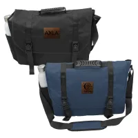 Otaria™ Messenger Bag, Leather Patch -Laser