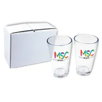 16 oz. Pint Glass, USA - Gift Set of 2, Full Color