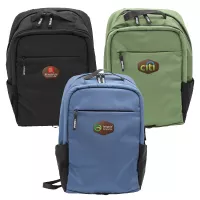Otaria™ Computer Laptop Backpack, Leather Patch - Full Color