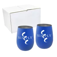 12 oz. Recycled Stainless Wine Glass - Gift Set