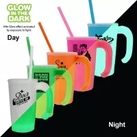 20 Oz. Nite Glow Stackable Beer Stein w/Straw & Lid Set