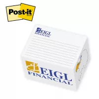 Post-it® Notes Custom Printed Rectangle Full Cube Note Pad (3"x4"x2¾")