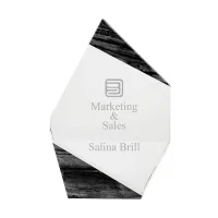 Aquila Crystal Polygon with Marble Trim