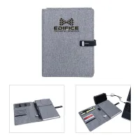 Binghamton RPET Padfolio w/ Wireless Phone Charger