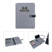 Binghamton RPET Padfolio w/ Wireless Phone Charger