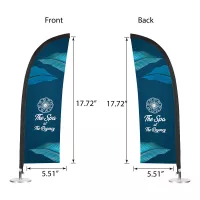 DisplaySplash Tabletop Feather Flag - Double Sided