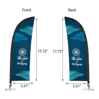 DisplaySplash Tabletop Feather Flag - Double Sided