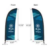 DisplaySplash Tabletop Feather Flag - Double Sided