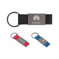 Boyd Aluminum & Leatherette Keyring