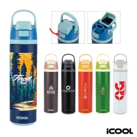 iCOOL Manitou 24 oz. Double Wall, Recycled Stainless Steel Water Bottle