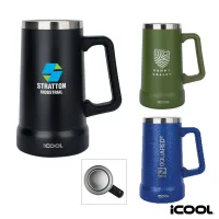iCOOL Breckenridge 24 oz. Double Wall Stainless Steel Beer Stein