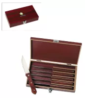 Manchurian Ash 6-Piece Steak Knife Slim Case Set