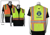 Two-Tone 11 Pocket Tech-Ready Mesh Surveyors Vest