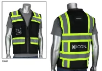 Black TT 11 Pocket Tech-Ready Mesh Surveyors Vest