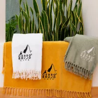 Fringe Recycled Cotton Terry Velour Beach Towel