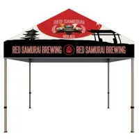 ONE CHOICE 10' Steel Canopy Tent Dye-Sub Graphic Package with White Trim