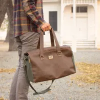 Danville Leather & Canvas Duffel Bag