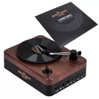 Turntable Wireless Speaker with Custom Record Envelope and Custom Sleeve