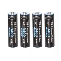Rechargable AA Battery with Type-C port 4 pack