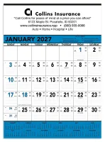 Triumph® Calendars Blue & Black Contractor Memo Calendar