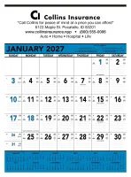 Triumph® Calendars Blue & Black Contractor Memo Calendar