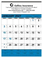 Triumph® Calendars Blue & Black Contractor Memo Calendar