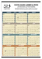 Triumph® Calendars Time Management Span-A-Year (Non-Laminated) Calendar