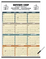 Triumph® Calendars Time Management Span-A-Year (Laminated w/Marker) Calendar